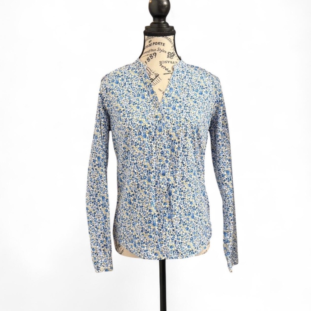 Floral LL Bean Blue Women's Top